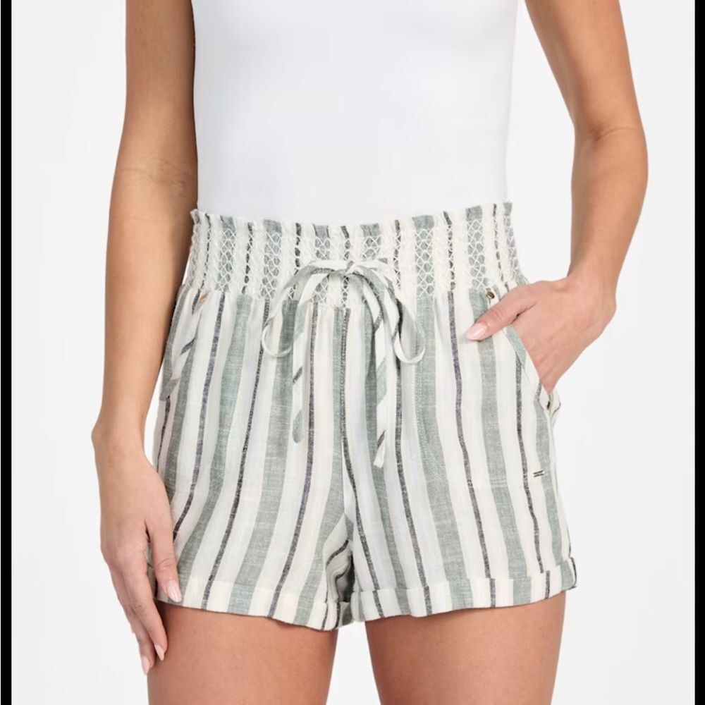 Time and Tru High Waist Striped Black and White Shorts